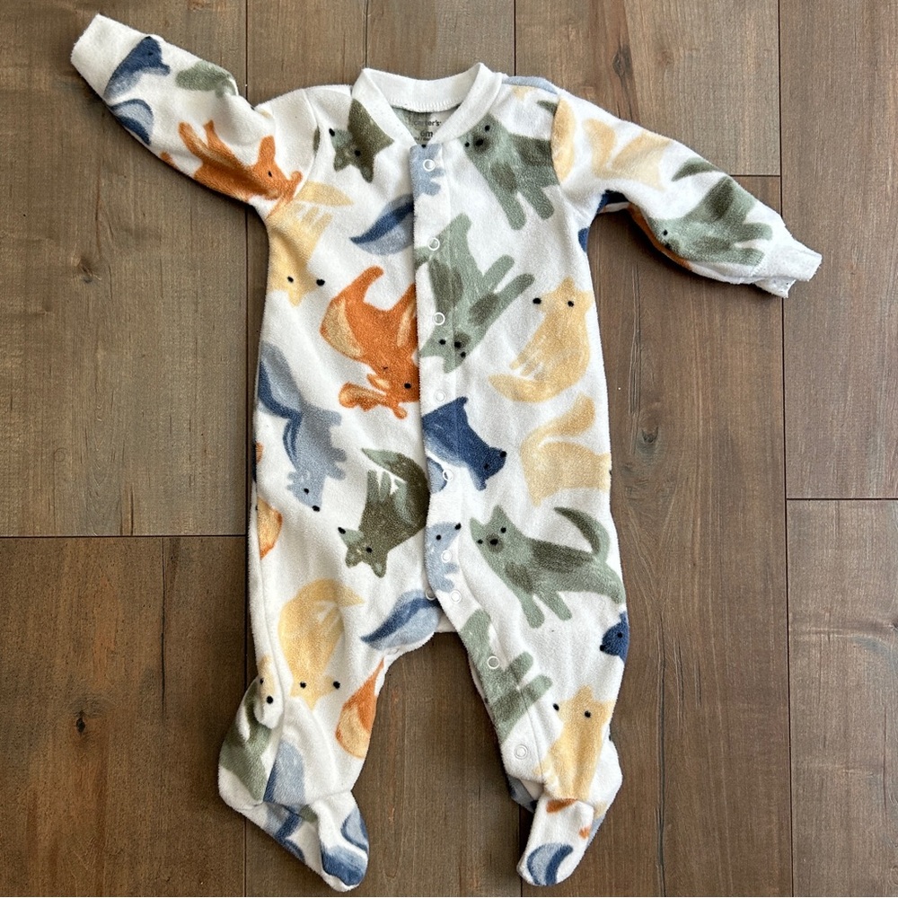 6M Carter's Wildlife Fleece Footie